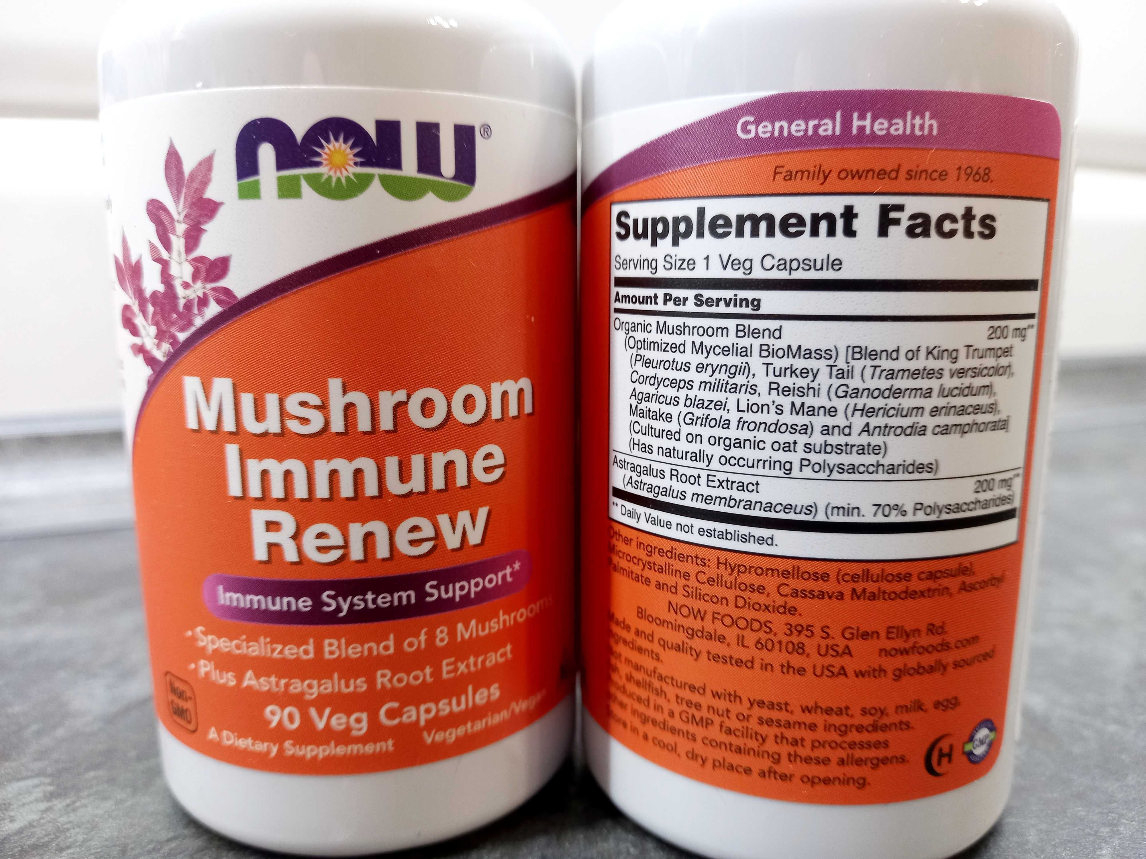 Now Foods, Immune Renew (90 капс.), грибная смесь для иммунитета