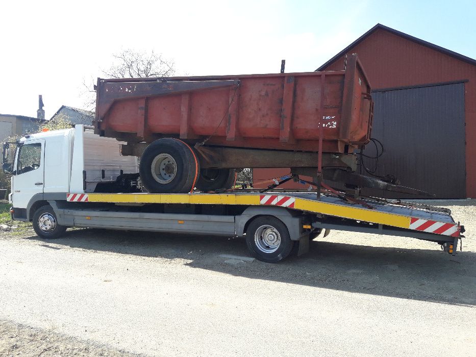 Pomoc Drogowa transport maszyn wózków pojazdów laweta najazd HDS