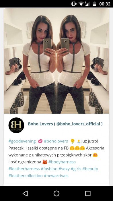 Boho lovers szelki paski harness
