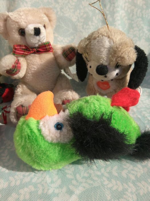 Zestaw maskotek pluszowych lata 90/00 małe maskotki