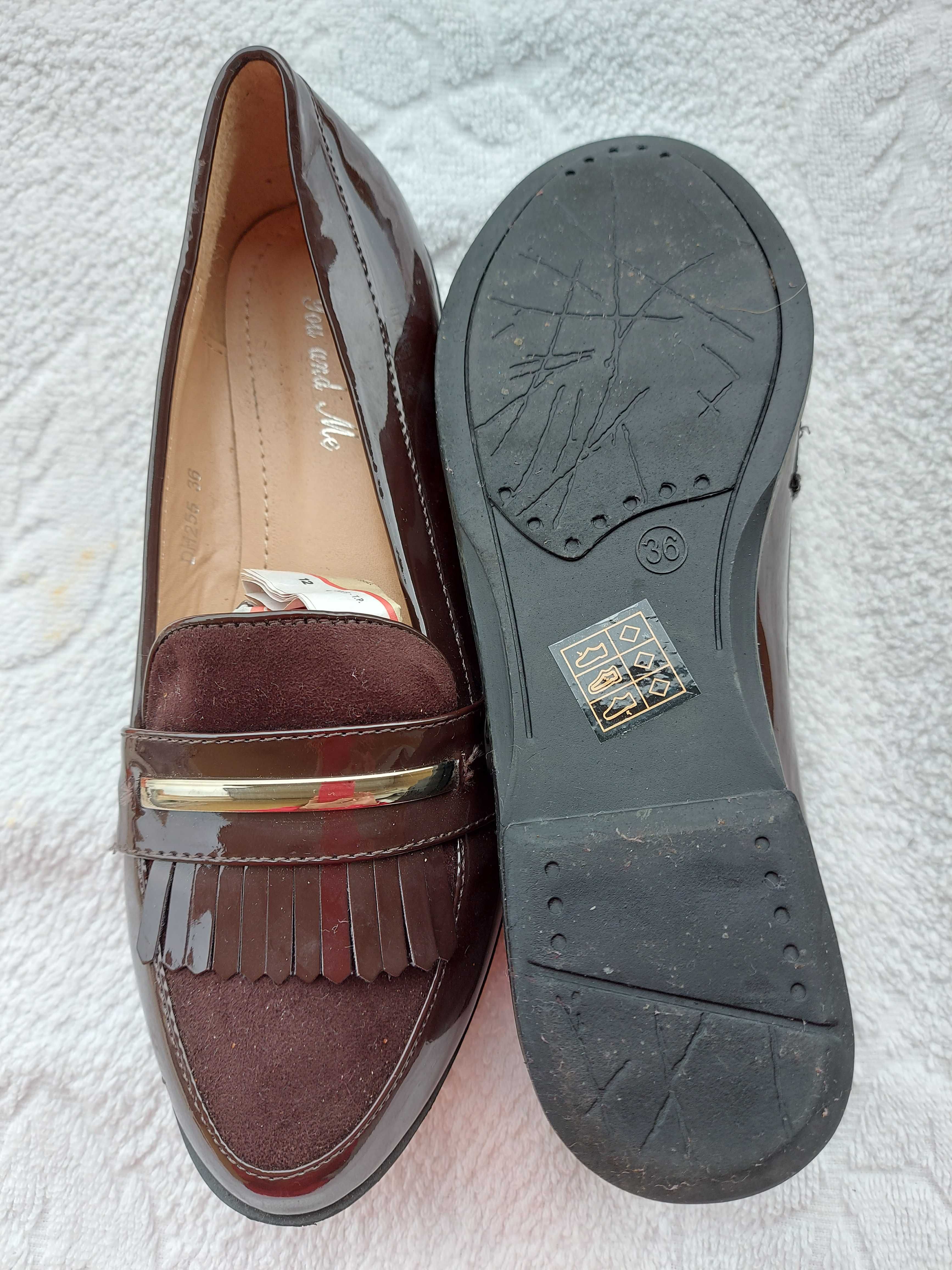 Sapatos Castanhos de Verniz_Novos_36_ Oportunidade 10€