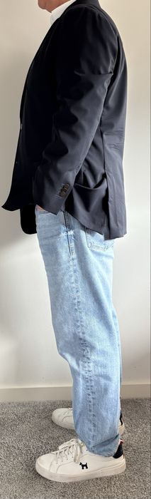 Blazer Navy Massimo Dutti 54 com botões metálicos