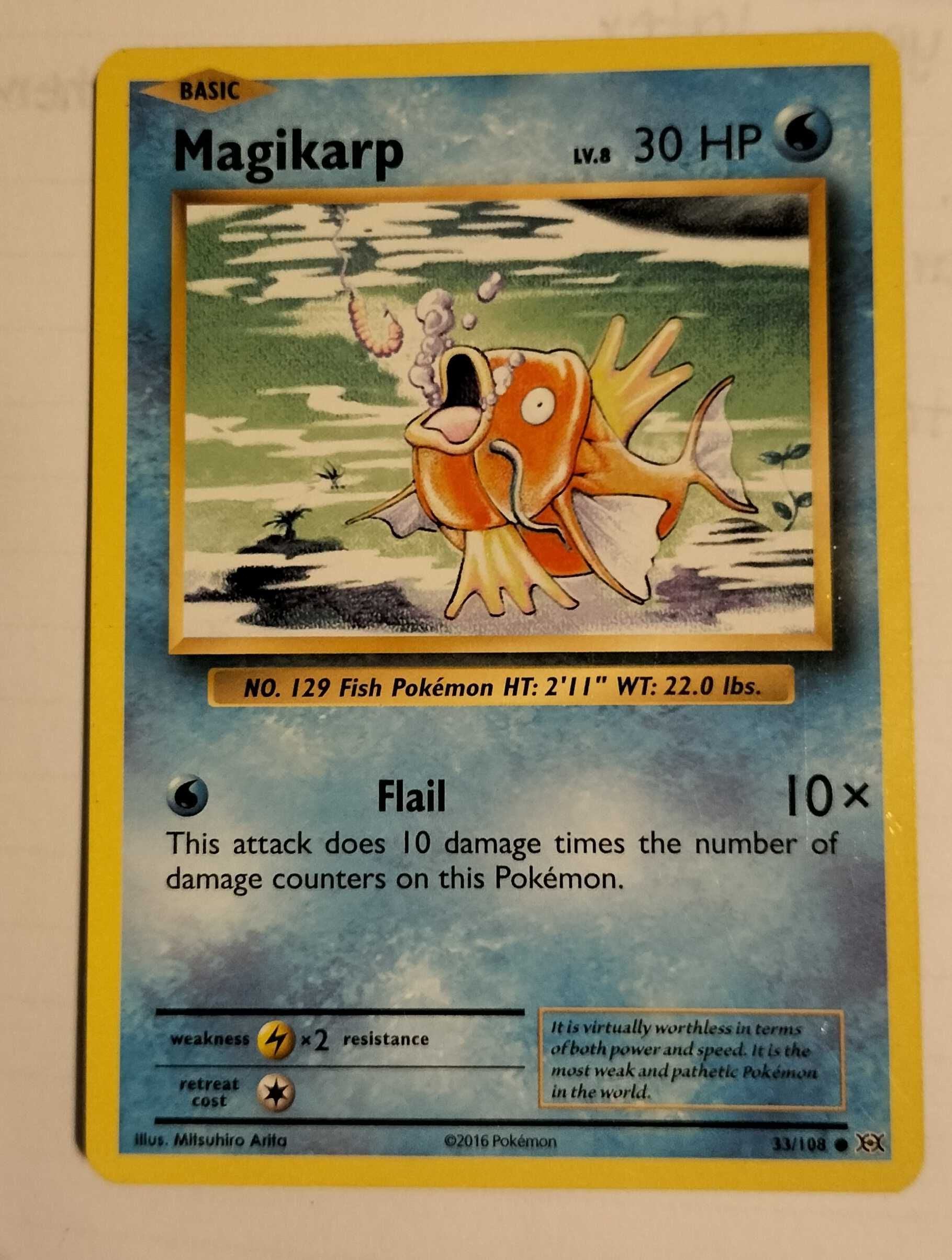 karta pokemon Magikarp base set 35/102