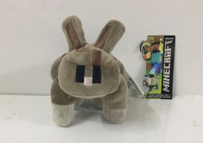 Игрушка MineCraft кролик серый 17 см. майнкрафт плюшевый RABBIT заец