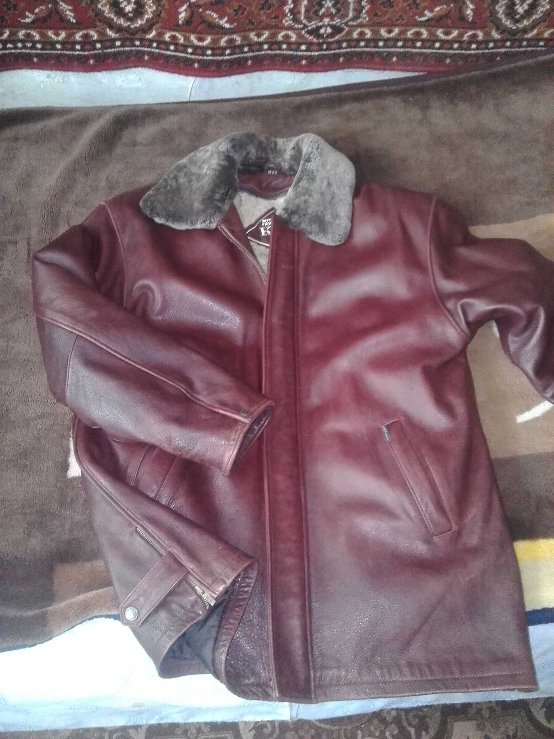 Куртка мужская осень-зима и натуральной говяжьей кожи