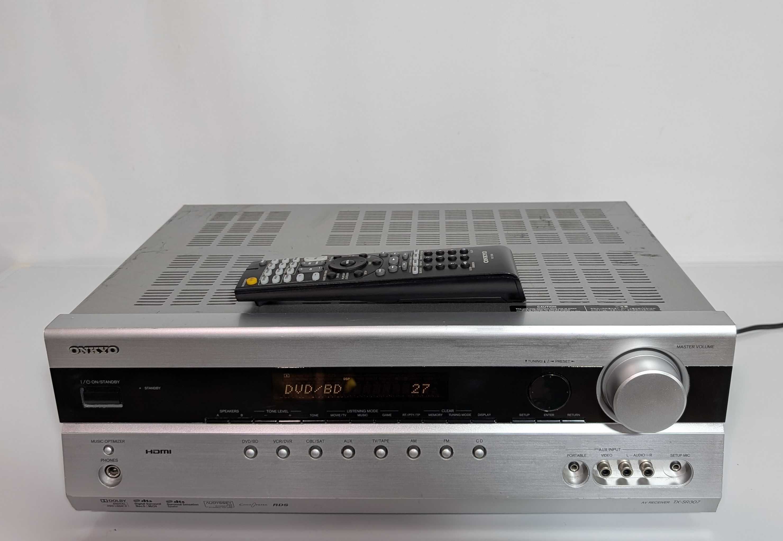 5.1 Ресивер Onkyo TX-SR307,має 100 Вт/кан./Пульт/HDMI/ЦАП/Dolby/6-16Ом
