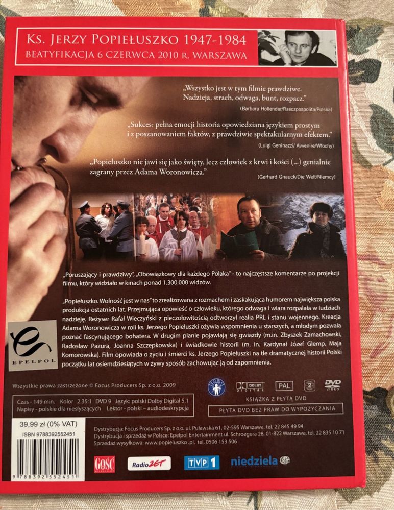 Popiełuszko film dvd