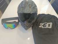 Kask zed+pokrowiec+gogle rozmiar S