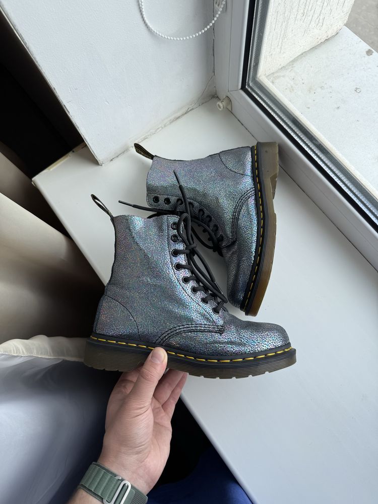 Жіночі черевики Dr Martens 1460 Boots Pascal Blue Sparkle Womens