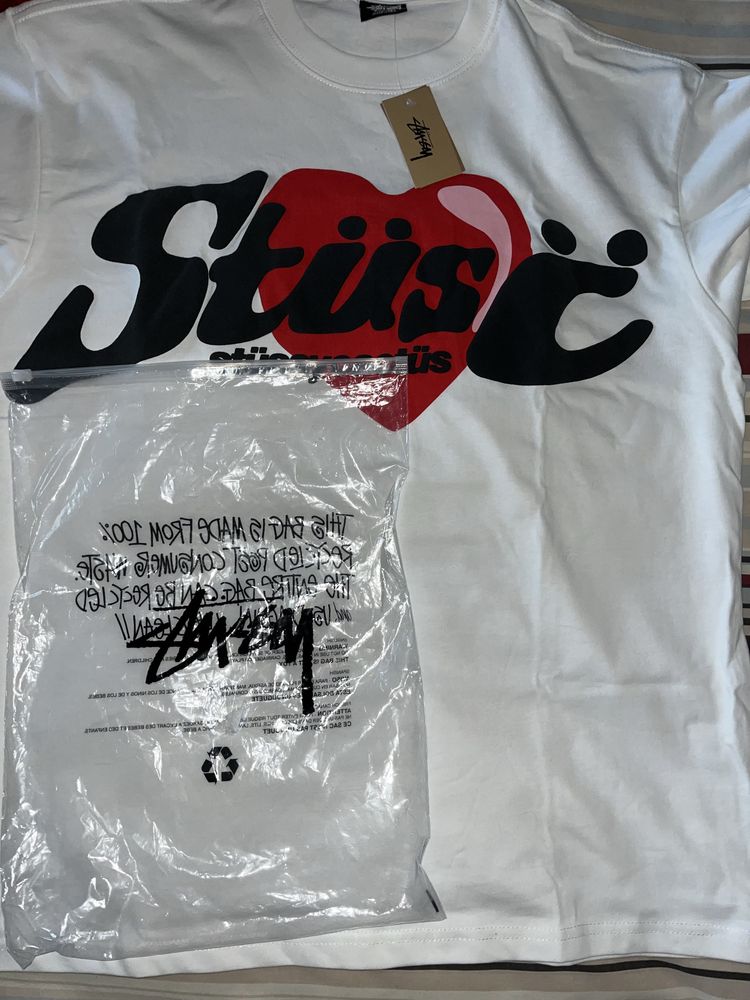 t shirt stussy x-cactus heart