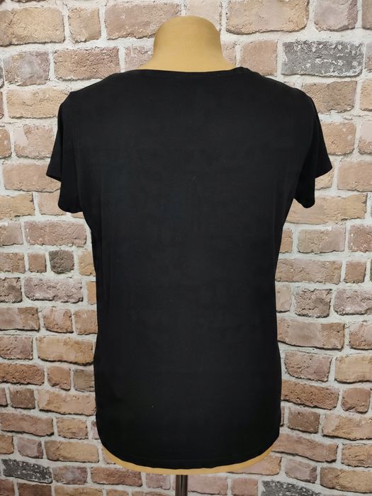 Amisu koszulka t-shirt czarny nadruk czaszka r. Xs