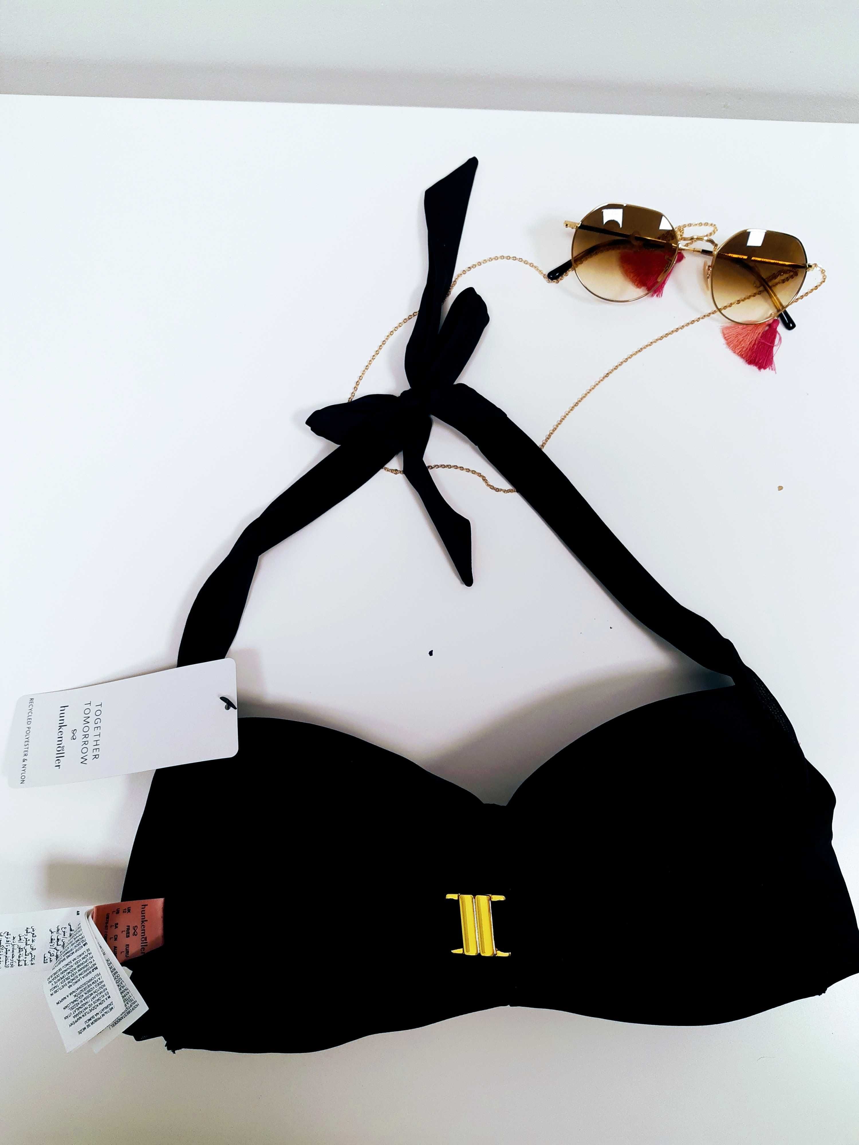 Nowa czarna góra od stroju kąpielowego hunkemoller