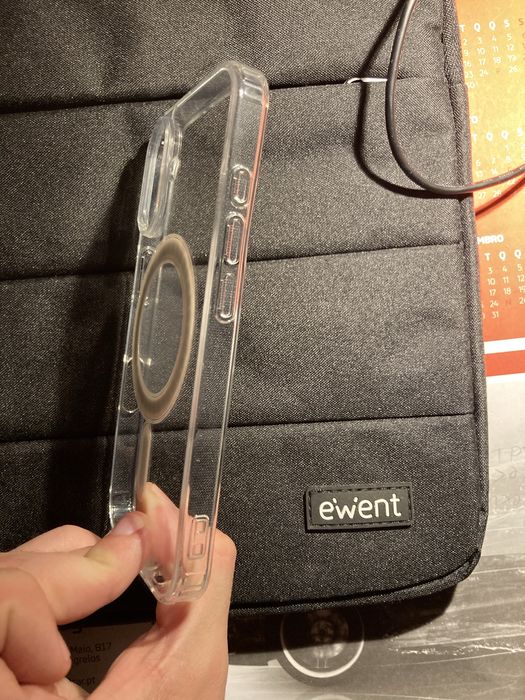 Capa magsafe transparente para iphone 16