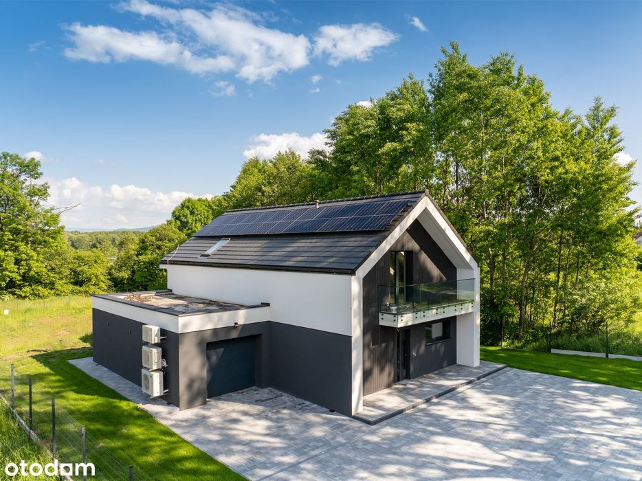 Nowoczesny DOM PREMIUM, 16 arów, fotowoltaika, pompa ciepła, NOWY
