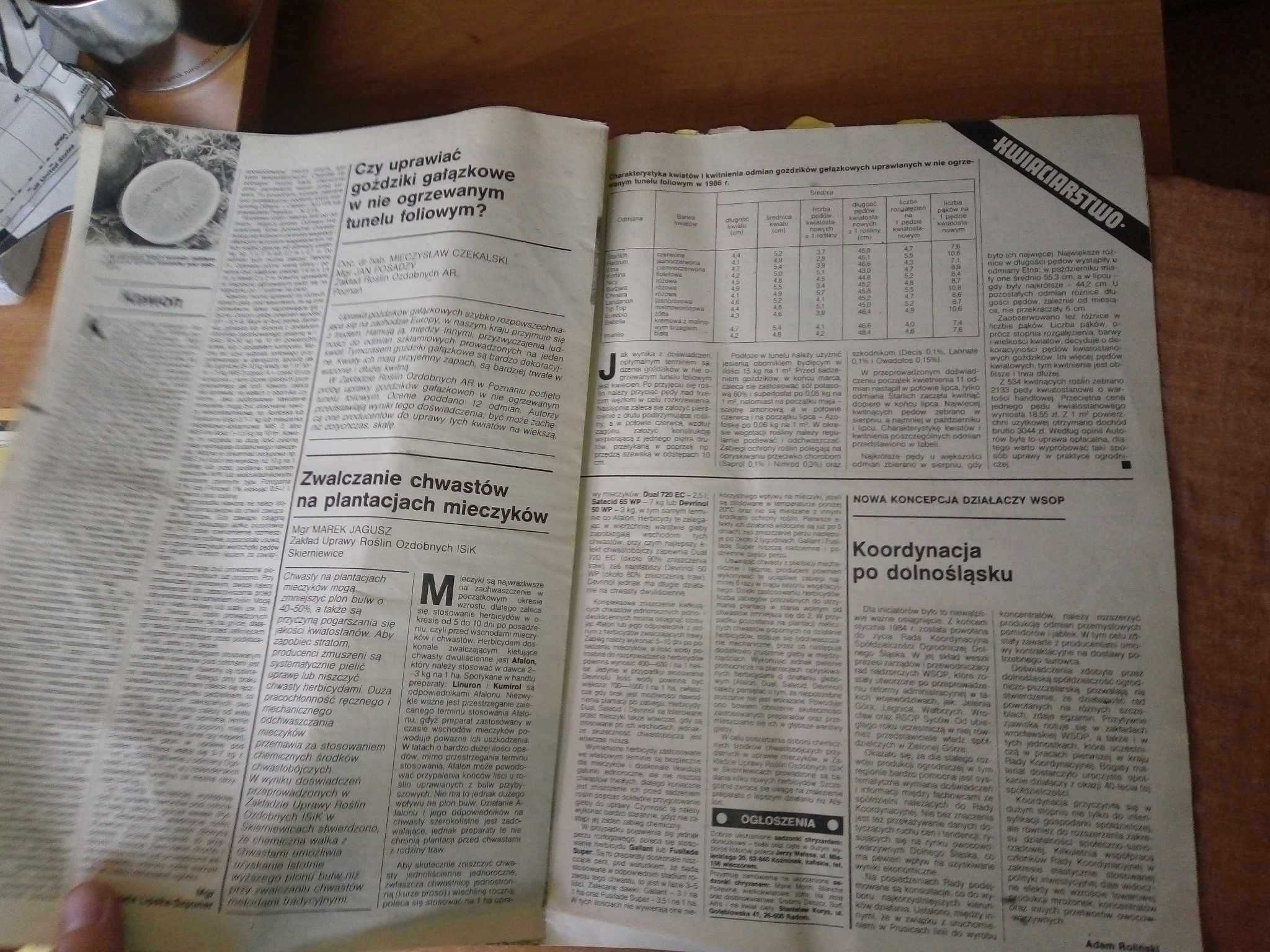 Owoce warzywa kwiaty dwutygodnik 3 1988 ogrodniczy gazeta czasopismo