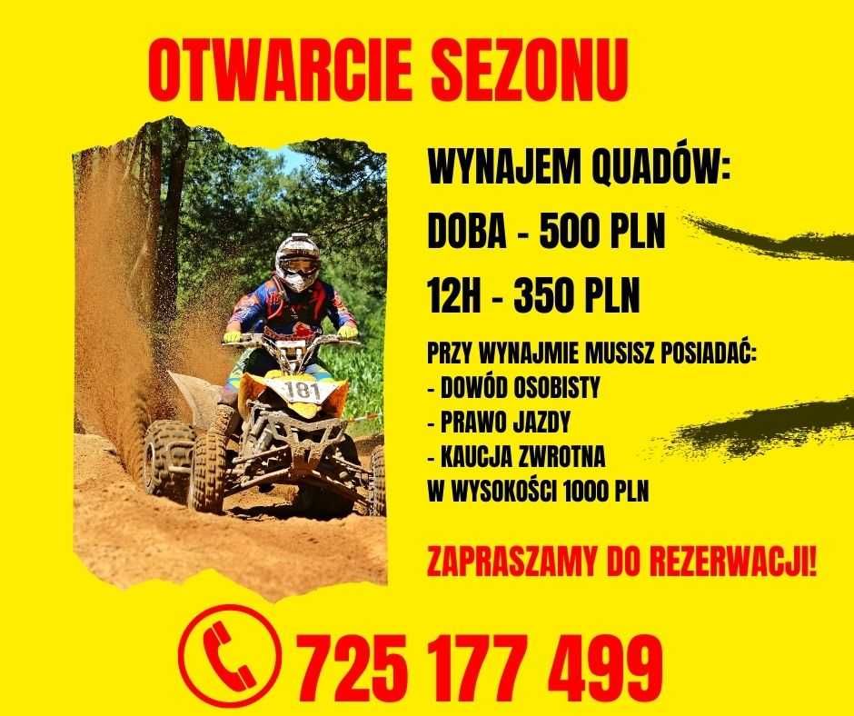 Wypozyczalnia quadów ATV  4x4 wynajem teren imprezy prezenty