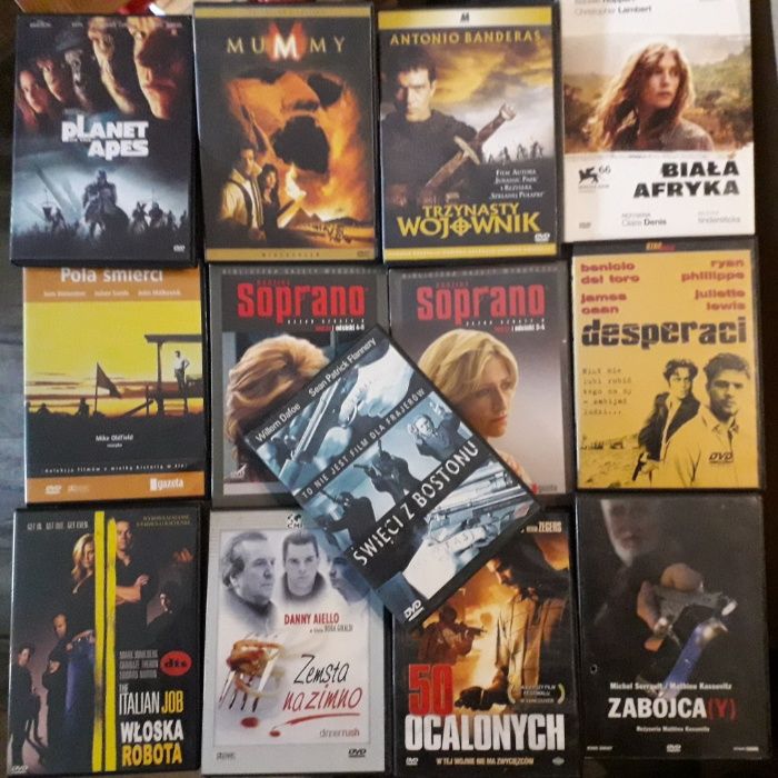 Duży zestaw Flimy DVD i VCD Horrory Thillery i Sensacyjne