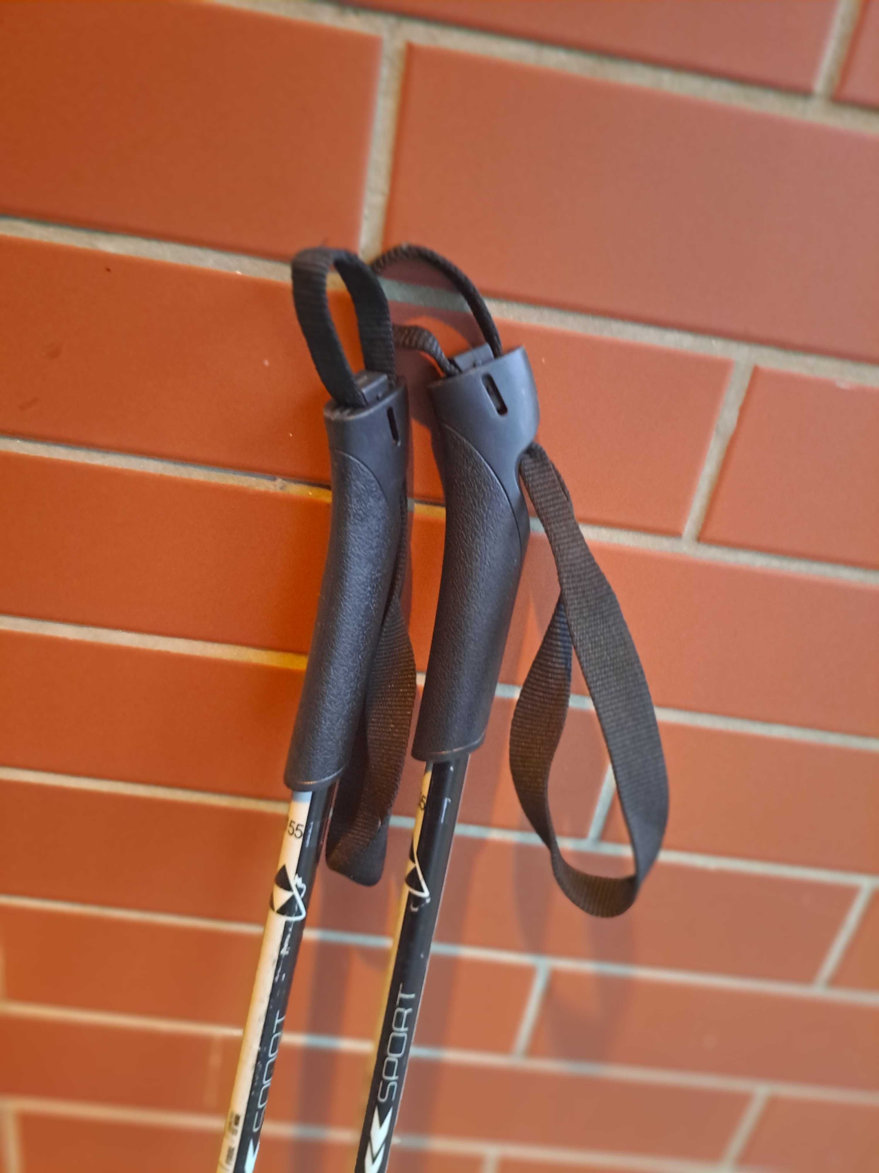 narty biegowe 2m, kijki 155cm, łuska, SMS