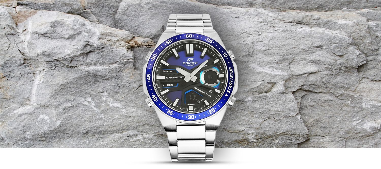 zegarek męski casio edifice efv-c110d-2avef 10 bar + box