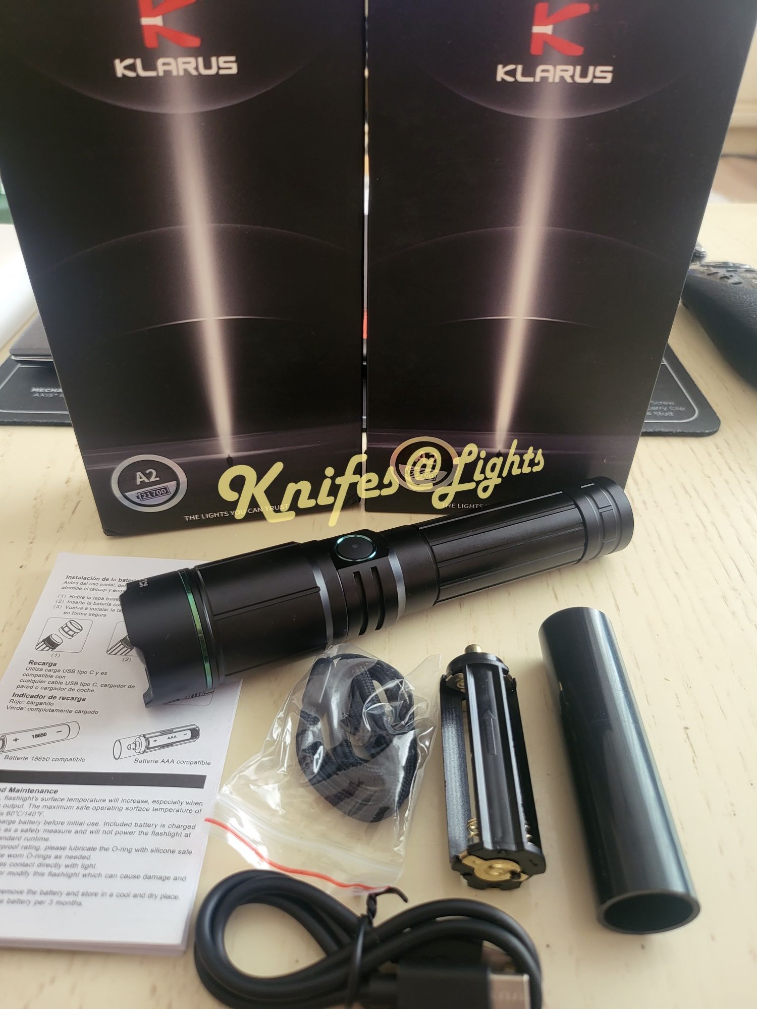 Klarus A2 new, ліхтар з лінзою