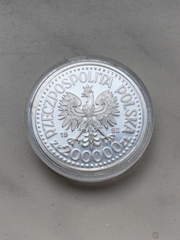Moneta 200000 złotych 1992 r S. Staszic srebro
