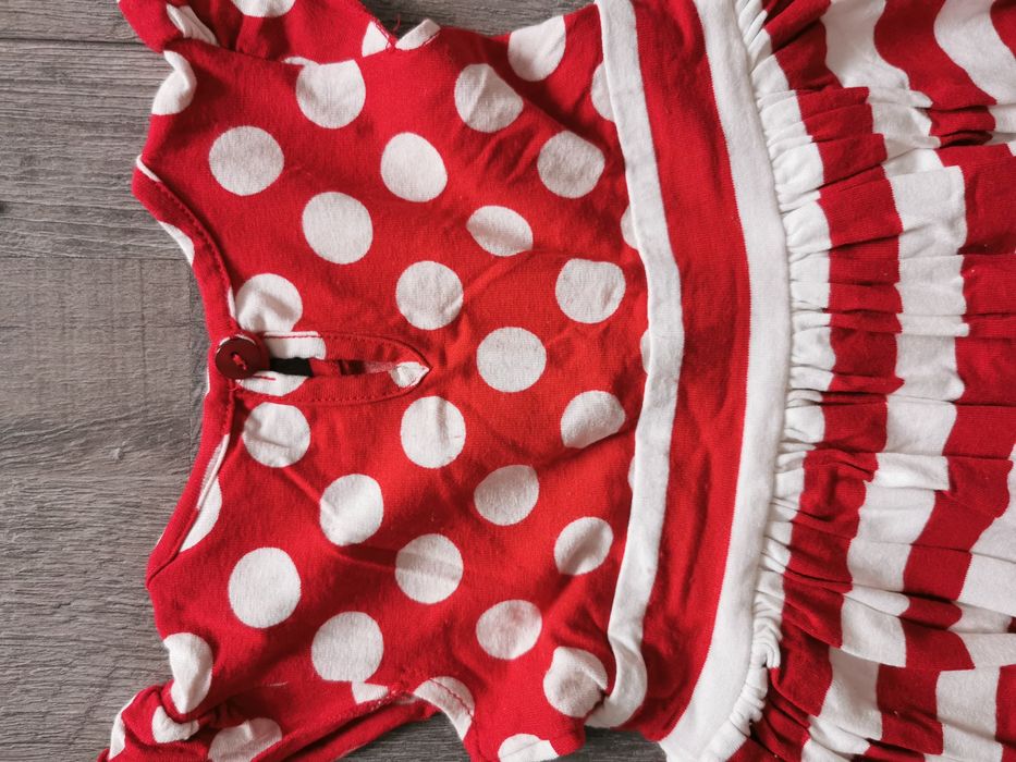 Czerwona sukienka Next 3-6mc 68cm