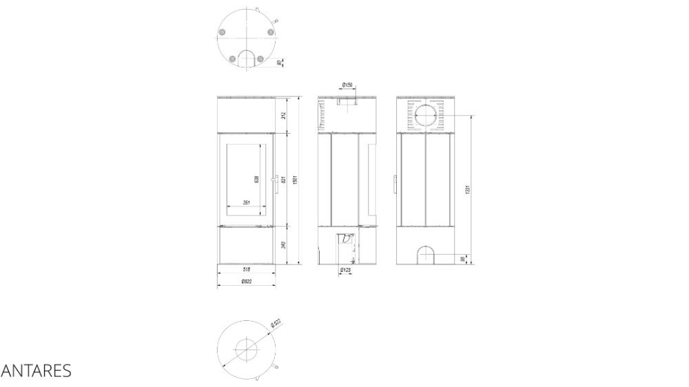 Piec wolno stojący Antares 10