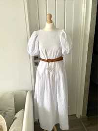 Nowa sukienka bawełna bawełniana maxi MIDI biała lato naturalna Asos