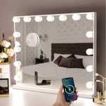 Nowe lustro Hollywood do makijażu, 15 lamp LED, USB, dotyk 58x46 cm