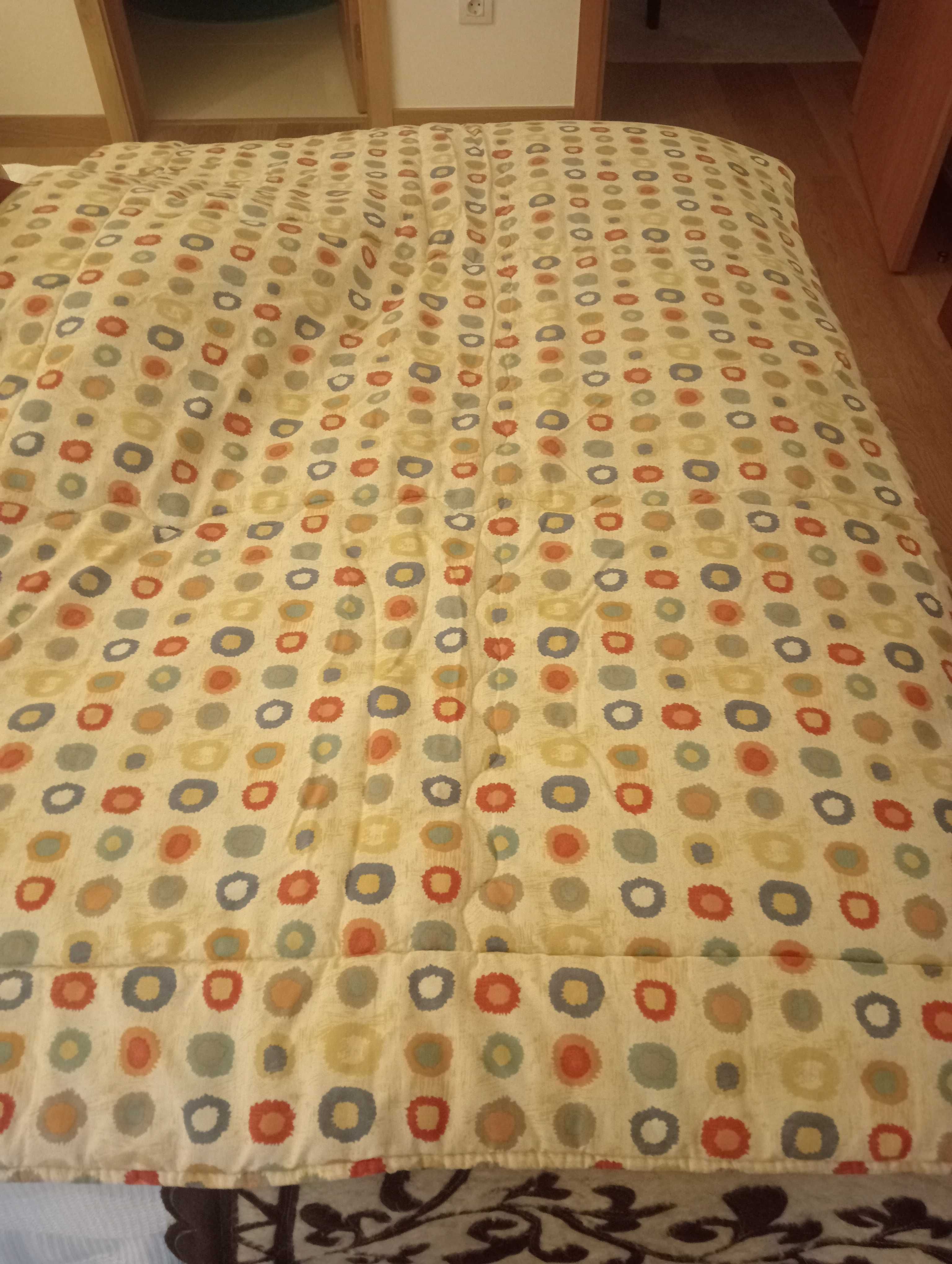 Edredom cama solteiro reversível 220x160 cm