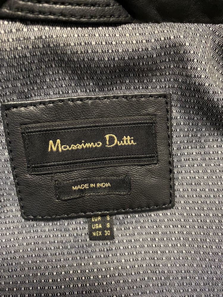 Kurtka skórzana Massimo Dutti