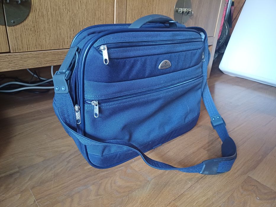 Mala para computador portátil, azul escuro, da marca Samsonite