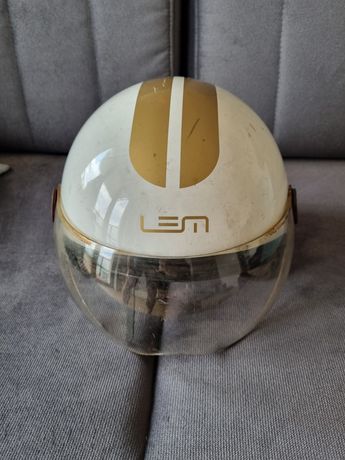 Kask na skuter motor LEM w stylu retro włoskim