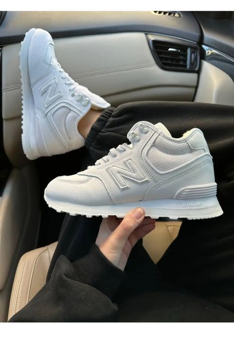 Кросівки зимові new balance 574 mid fur white 38