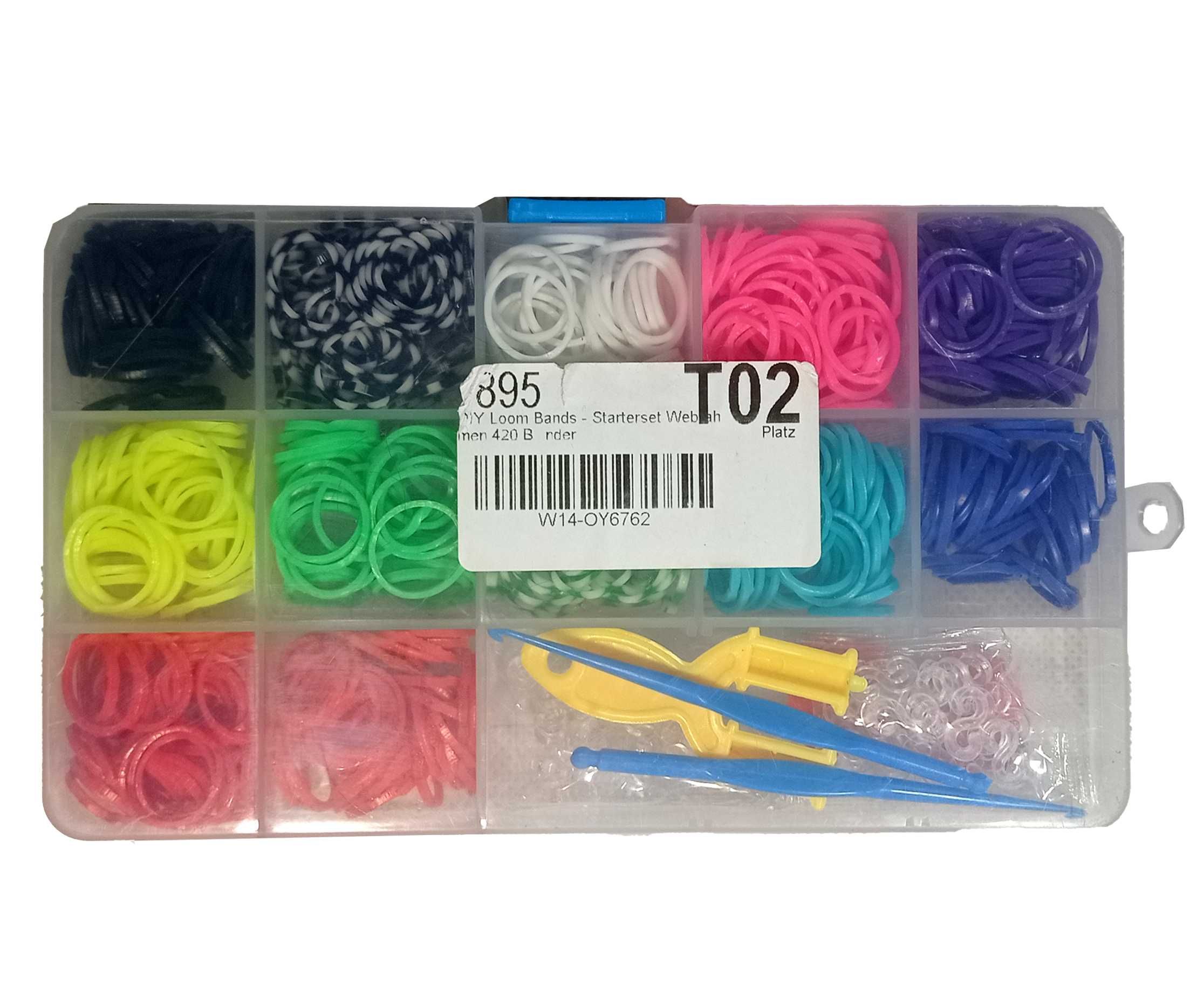 Zestaw gumki gumeczki do robienia bransoletek DIY 12 kolorów