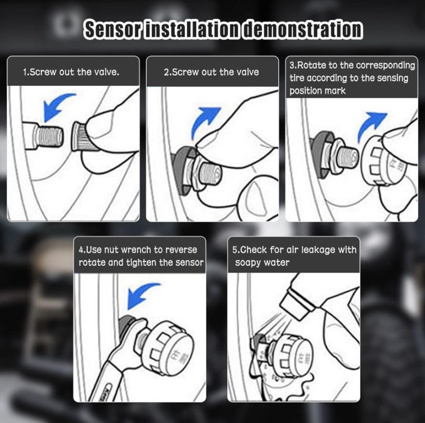 Bezprzewodowy system TPMS do motocykli, ciśnienie w oponach