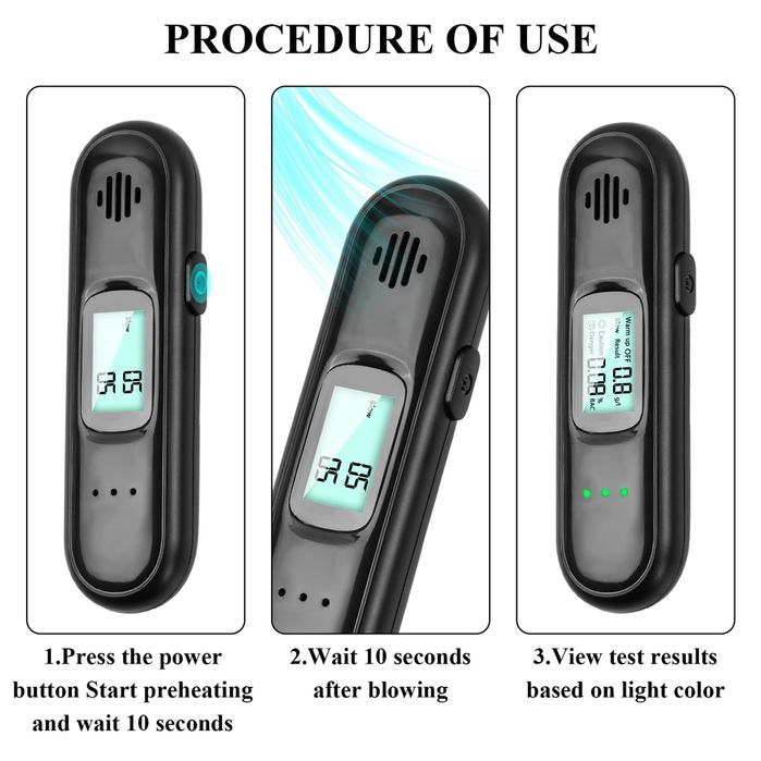 Joyan Tester Alkoholu Akumulatorowy z Cyfrowym Wyświetlaczem LCD