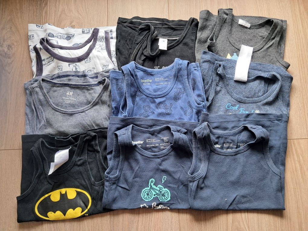 9x koszulki bez rękawów lidl h&M 98/104. Stan bardzo dobry. Normalne ś