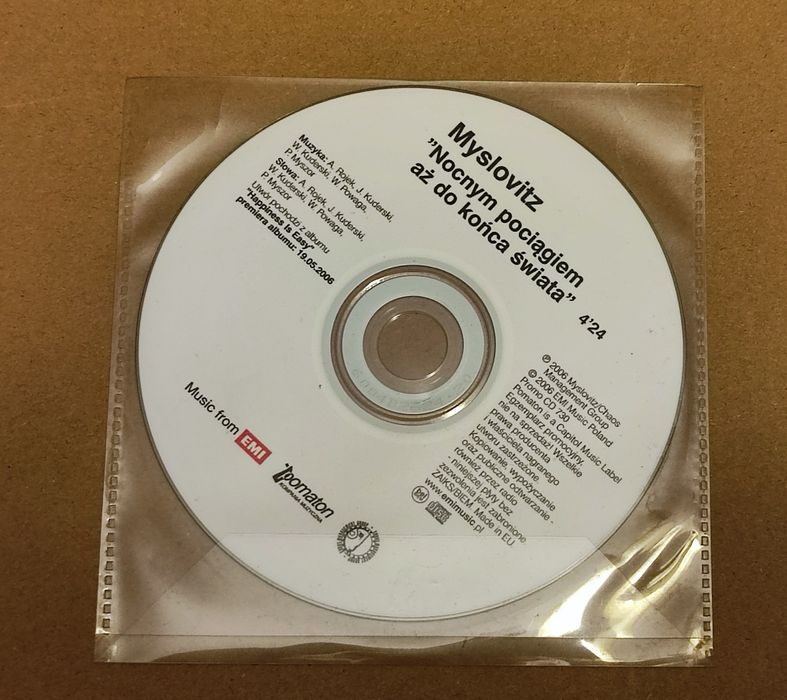 Nocnym pociągiem aż do końca świata Myslovitz cd promo Unikat 2006