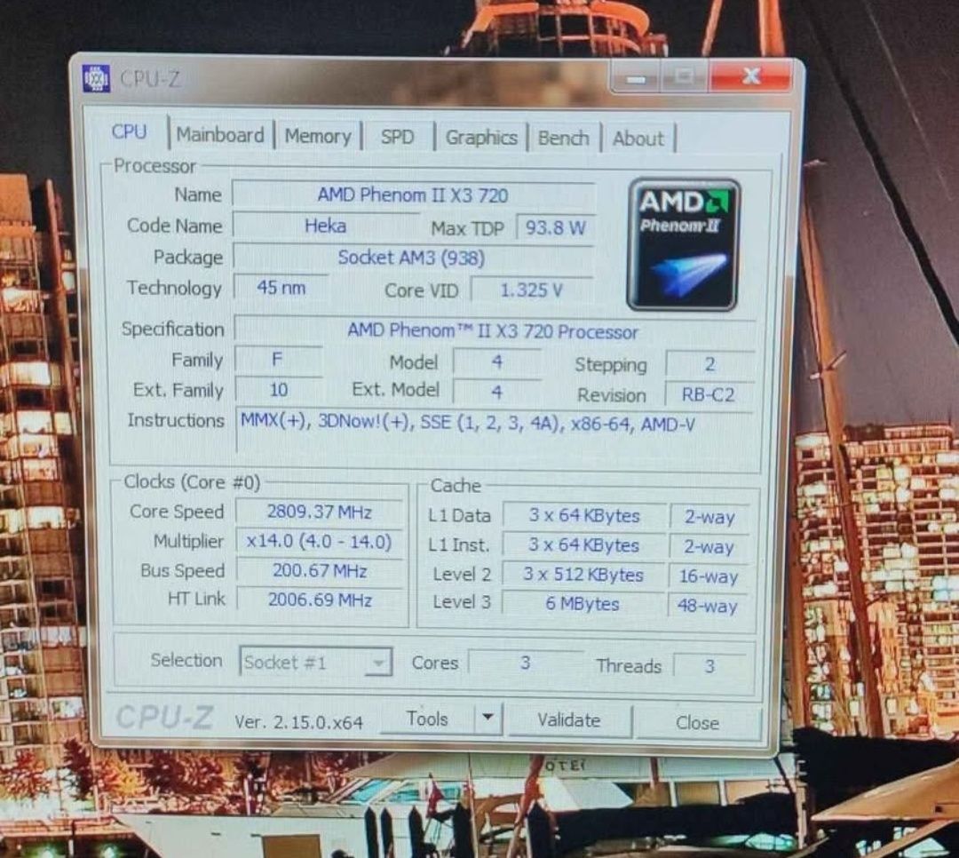 Komputer Cooler Master Phenom II X3 Asus GeForce 9500gt 4gb ram DDR2