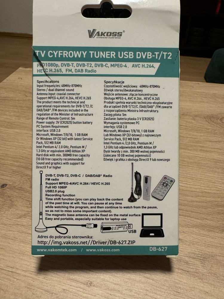 Tv stick tv digitas usb tuner DVB-T / T2 DVB-C FM