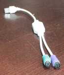 Przejściówka adapter USB - PS2 x 2.