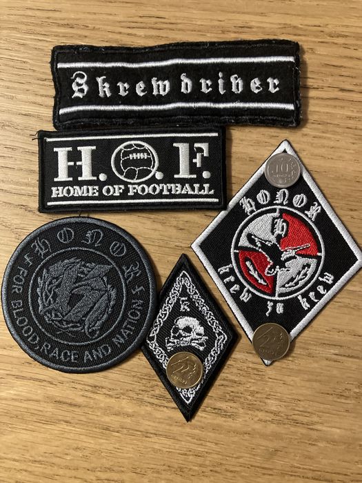 Zestaw naszywek,skrewdriver,konkwista,honor.