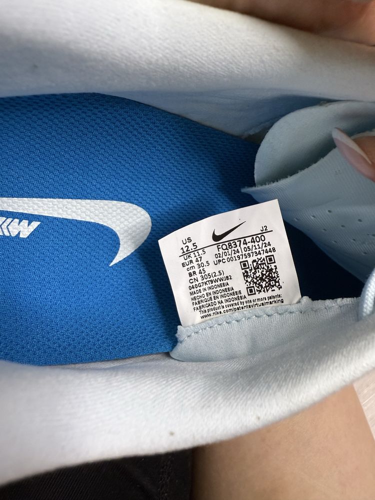Бутси оригінал Nike ZOOM VAPOR 16 ACADEMY FG/MG LIGHT BLUE FQ8374-400