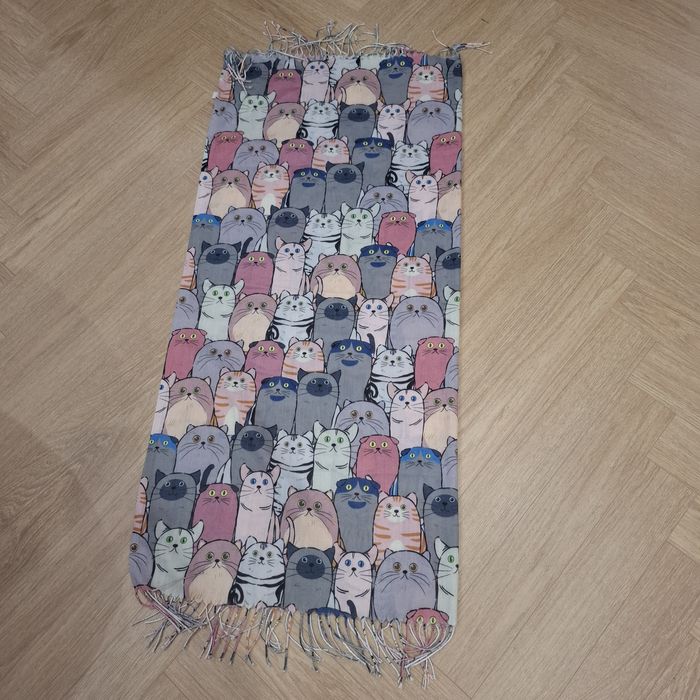 Szalik chustka w koty w kotki