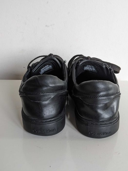 Męskie skórzane sneakersy Calvin Klein Low Top Lace Up, rozmiar 44