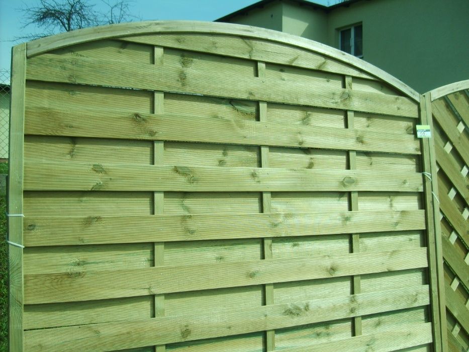 Płoty Pergole Pergola Pełna Z Łukiem Płot Ryflowany 180x180 cm