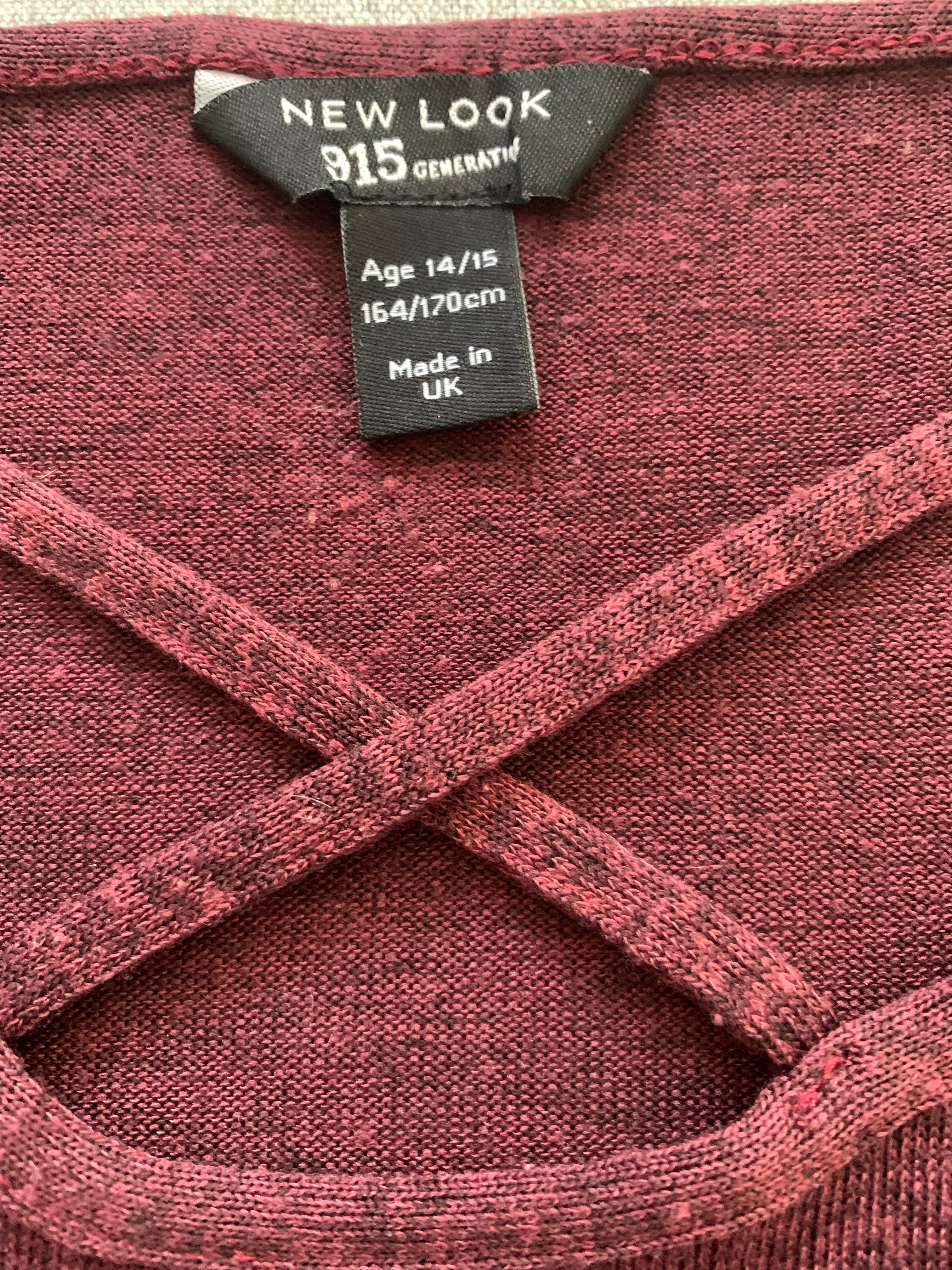 Sweter XS New Look bordowy