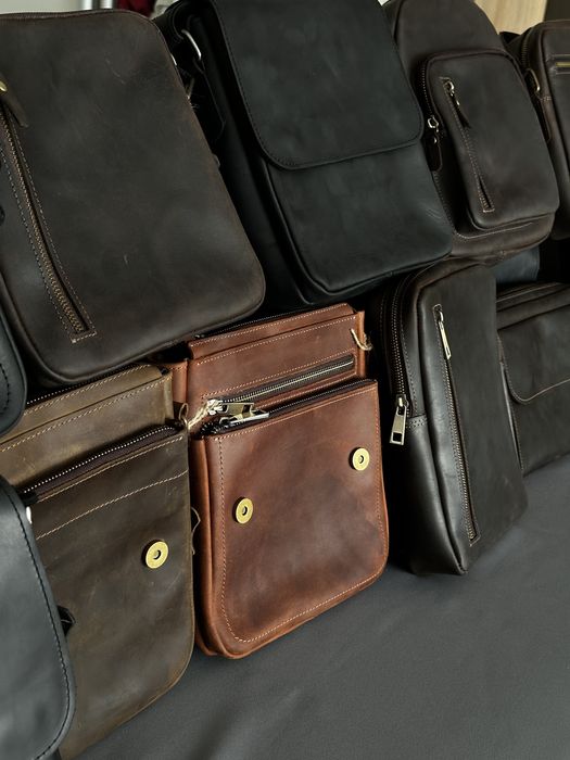 Сумка шкіряна кожаная подарунок хлопцю чоловіку подарок мужчине парню