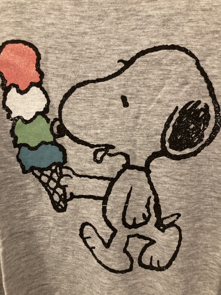 Szary T-Shirt Espirit Snoopy